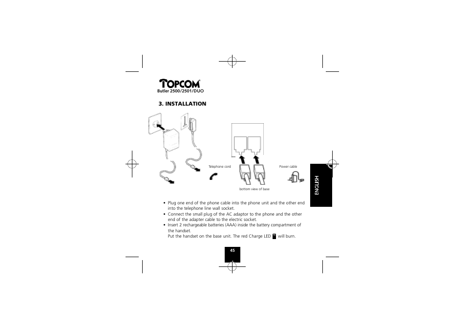 Topcom Butler 2501 DUO User Manual | Page 45 / 75