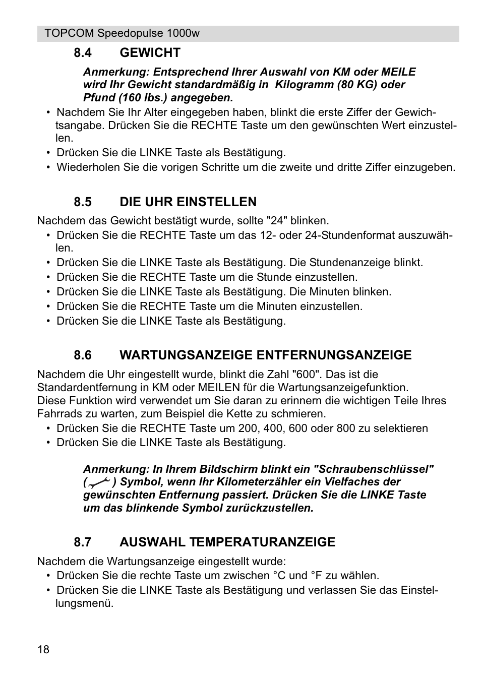 Topcom Speedopulse 1000W User Manual | Page 18 / 88