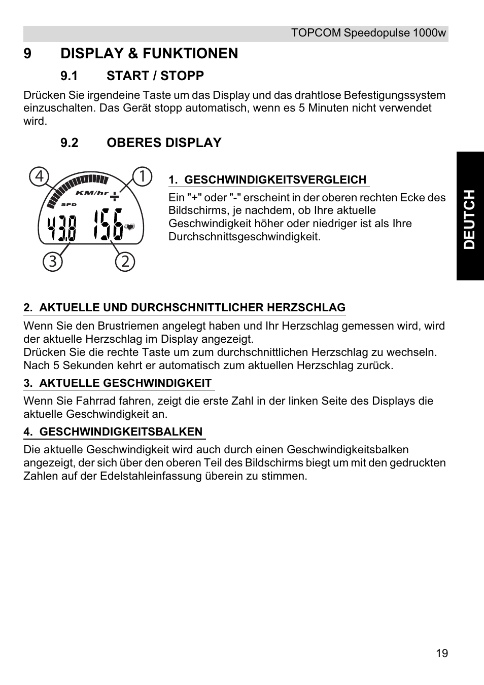 Topcom Speedopulse 1000W User Manual | Page 19 / 88