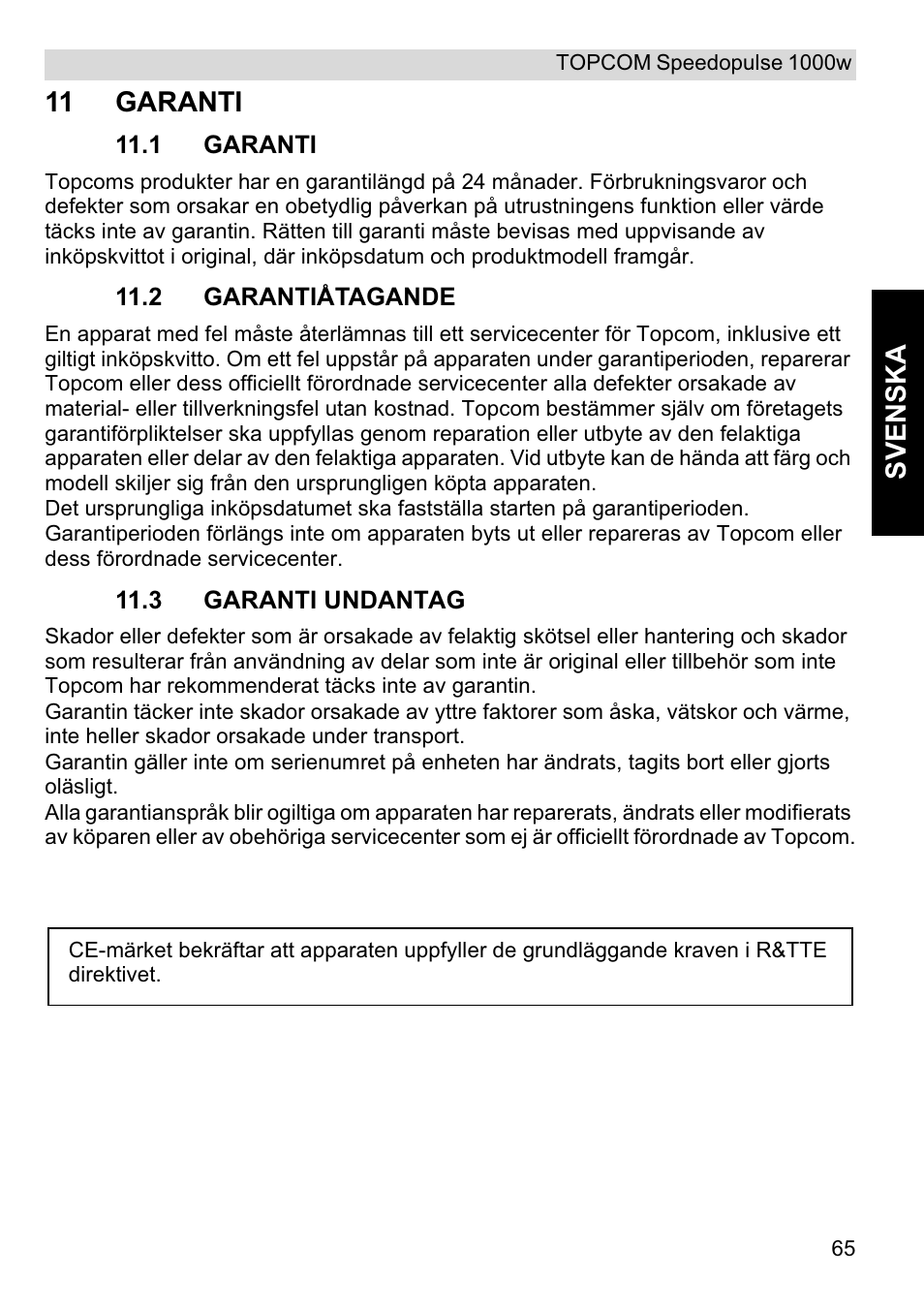 Topcom Speedopulse 1000W User Manual | Page 65 / 88