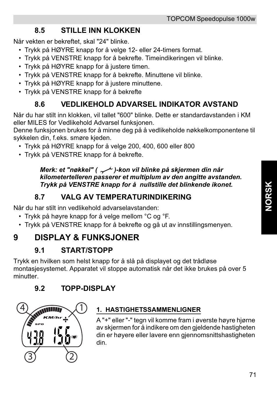 Topcom Speedopulse 1000W User Manual | Page 71 / 88