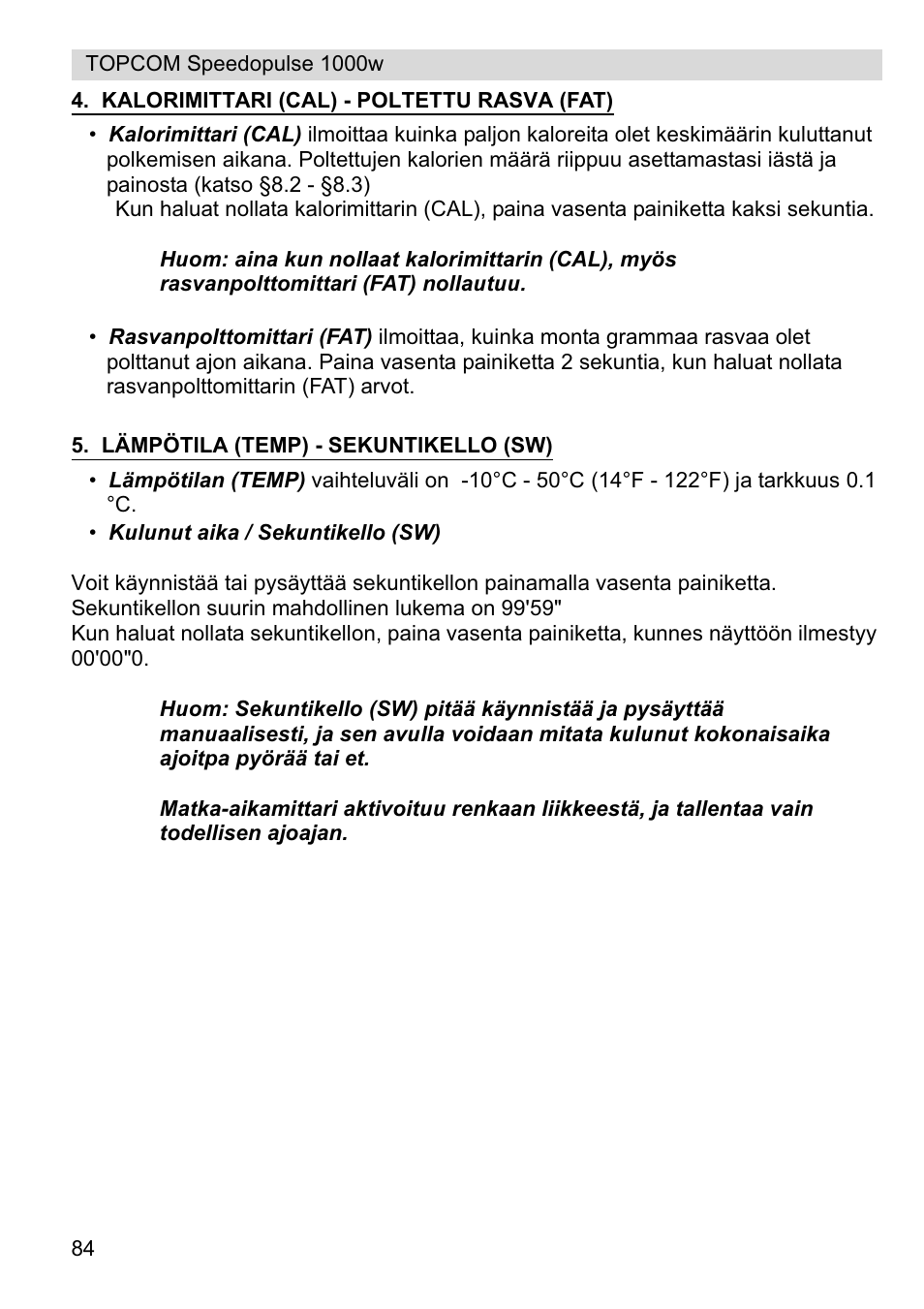 Topcom Speedopulse 1000W User Manual | Page 84 / 88