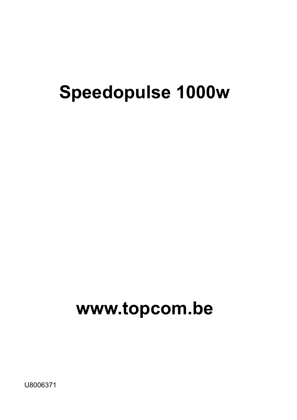 Topcom Speedopulse 1000W User Manual | Page 88 / 88