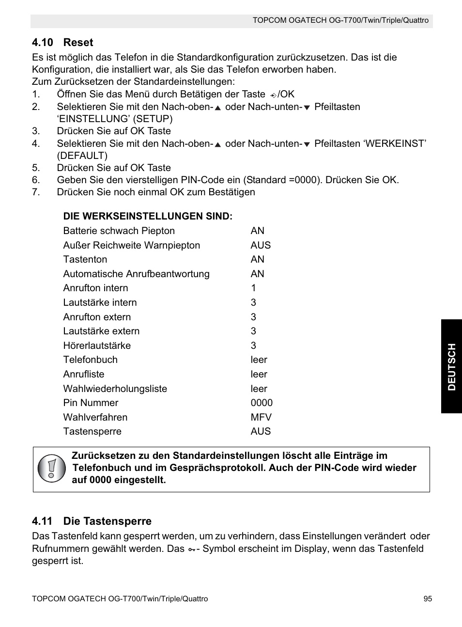 Topcom OG-T700 User Manual | Page 95 / 112