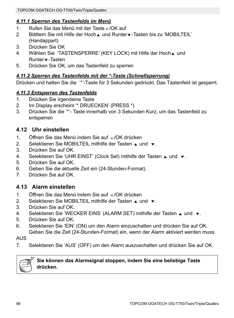 Topcom OG-T700 User Manual | Page 96 / 112