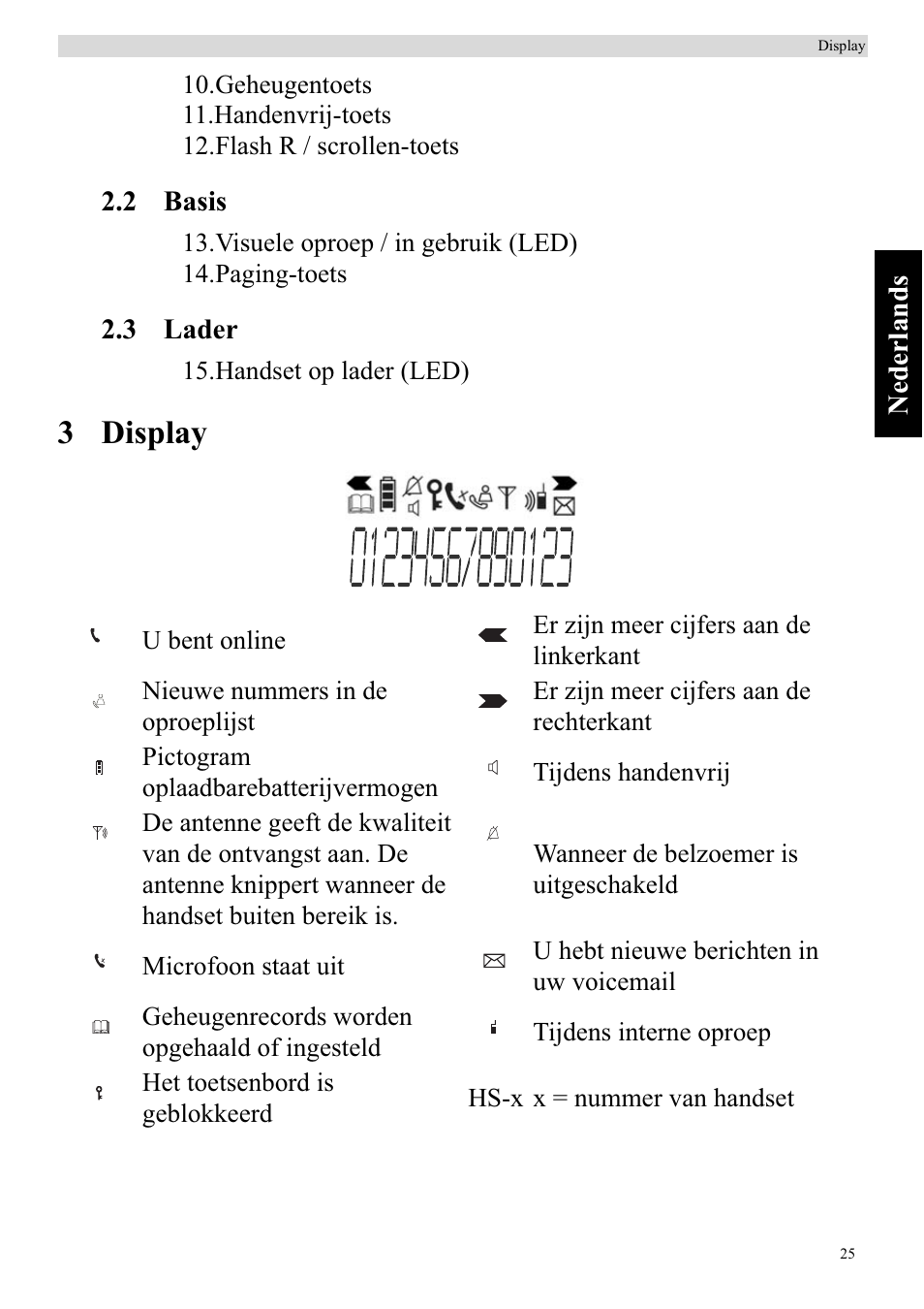 3 display | Topcom BUTLER 920 User Manual | Page 27 / 100