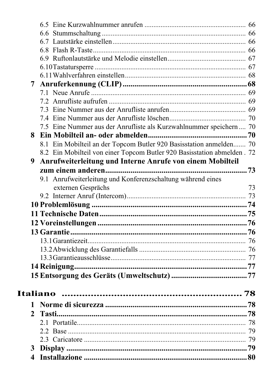 Topcom BUTLER 920 User Manual | Page 7 / 100