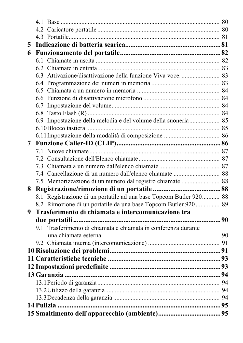 Topcom BUTLER 920 User Manual | Page 8 / 100