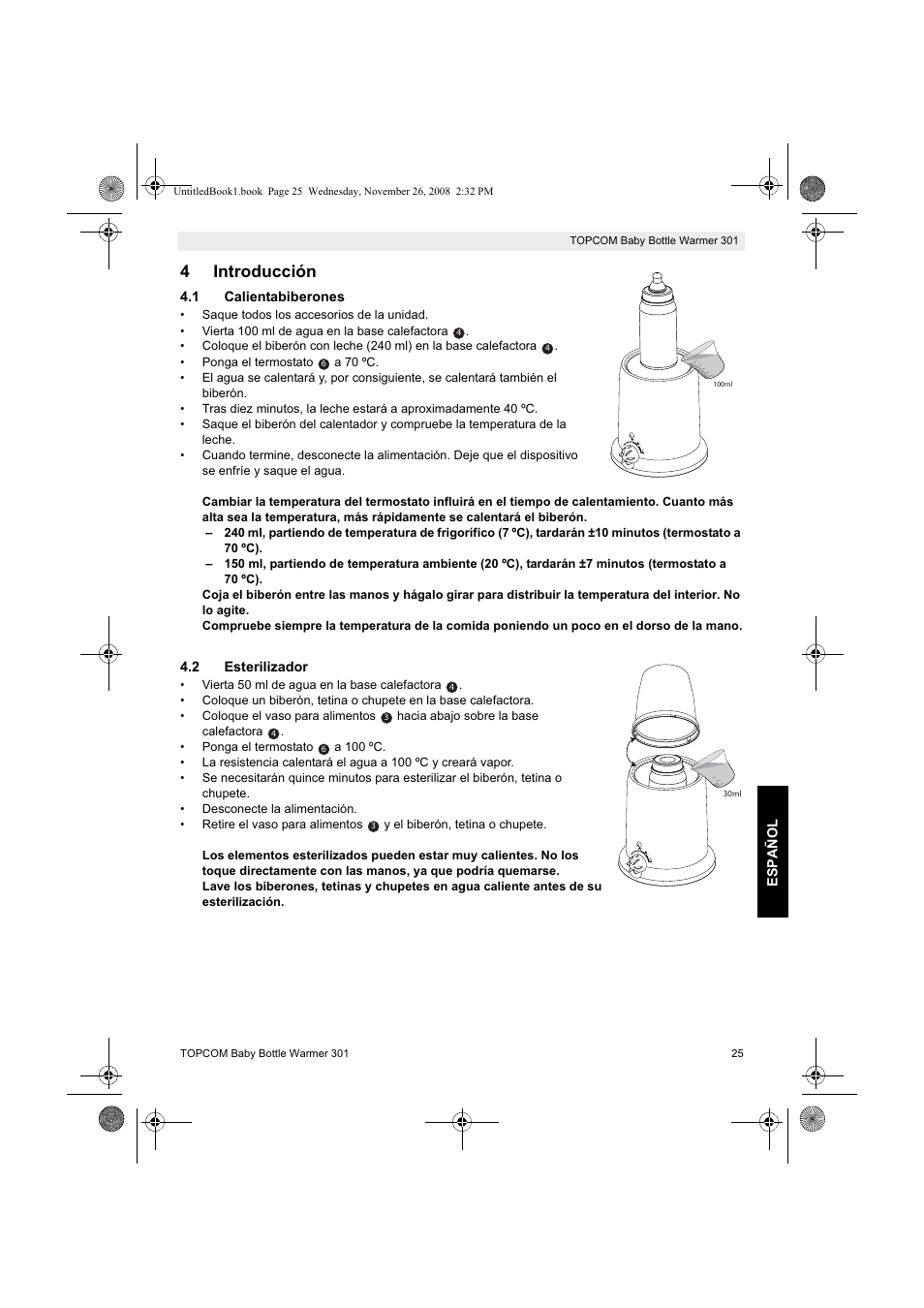 4introducción | Topcom 301 User Manual | Page 25 / 84