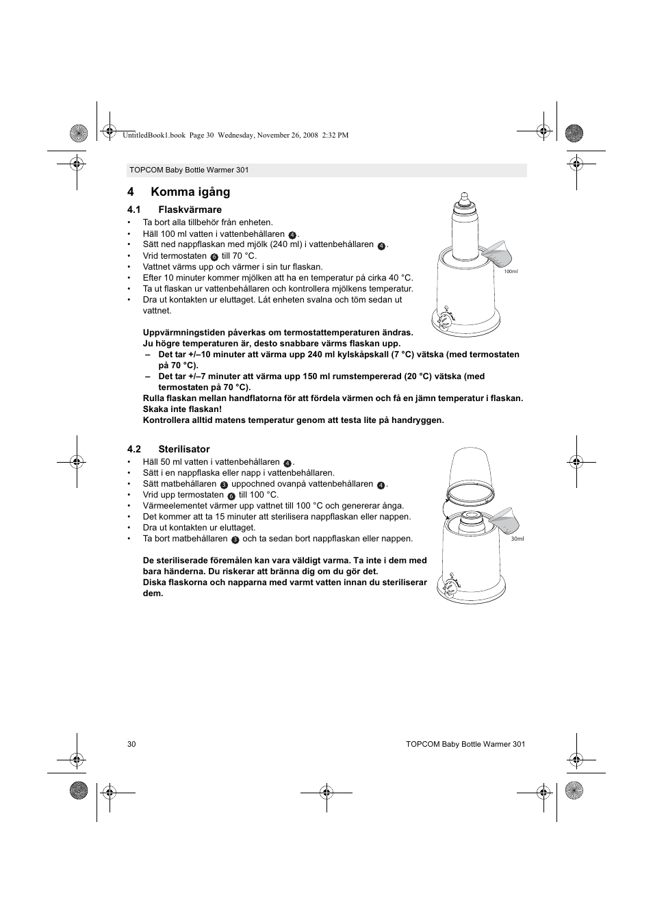 4komma igång | Topcom 301 User Manual | Page 30 / 84