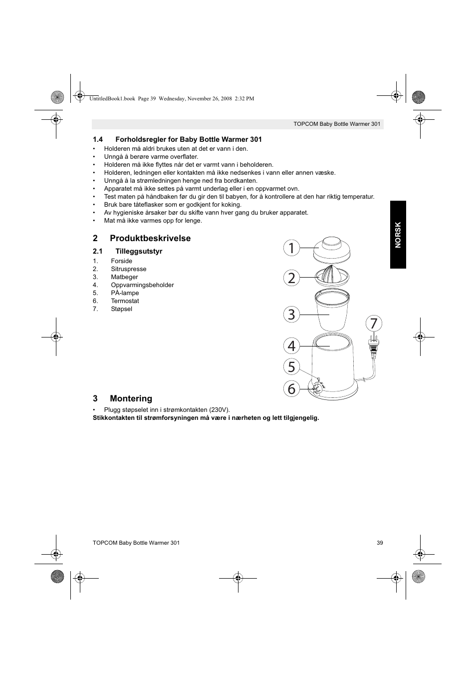 Topcom 301 User Manual | Page 39 / 84