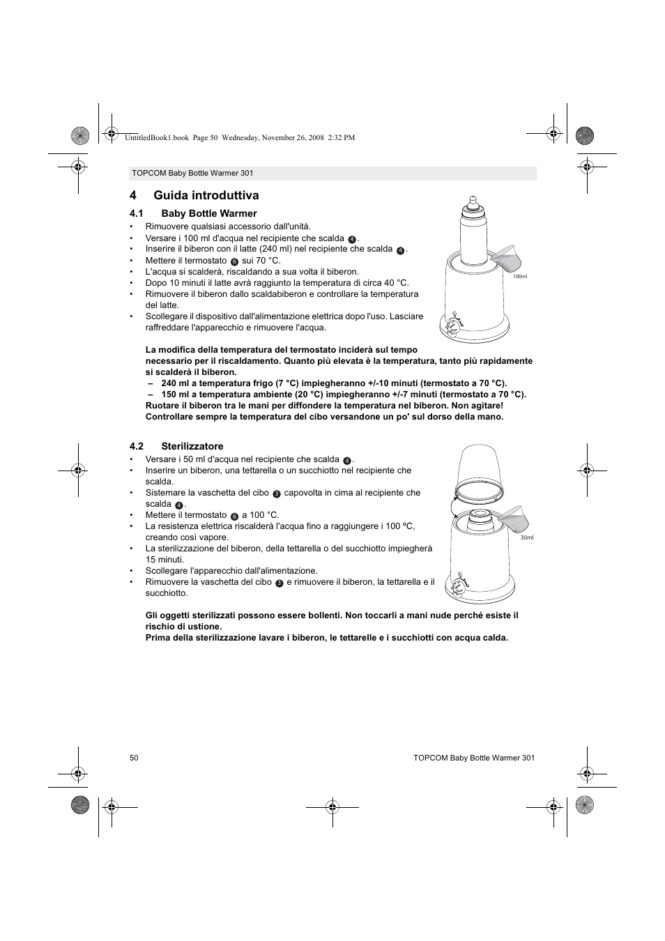 4guida introduttiva | Topcom 301 User Manual | Page 50 / 84