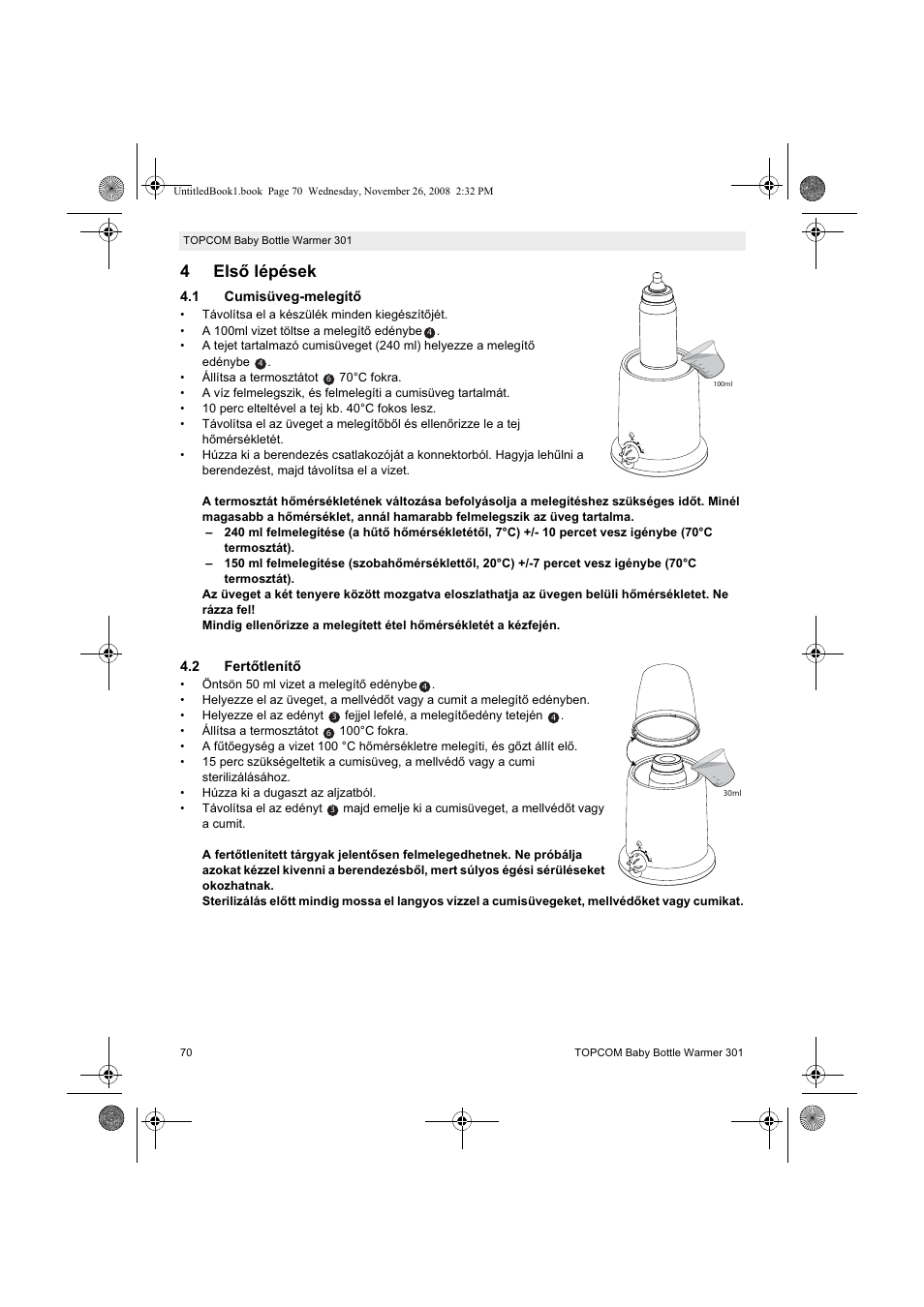 4elsę lépések | Topcom 301 User Manual | Page 70 / 84