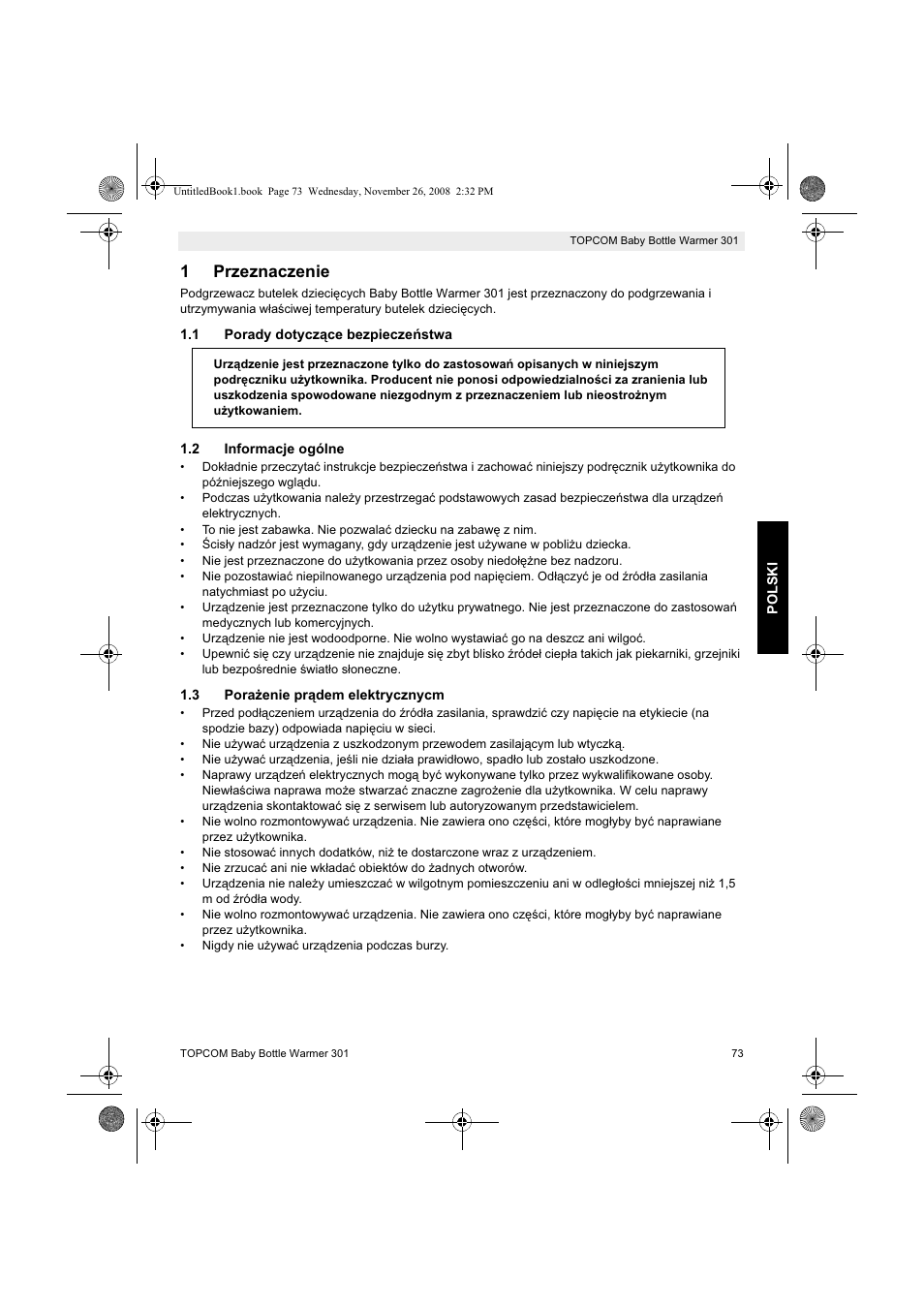 1przeznaczenie | Topcom 301 User Manual | Page 73 / 84