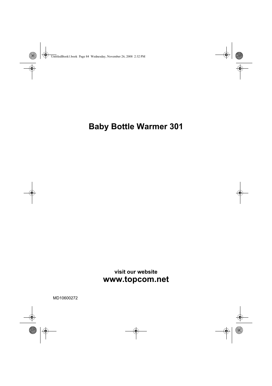 Baby bottle warmer 301 | Topcom 301 User Manual | Page 84 / 84