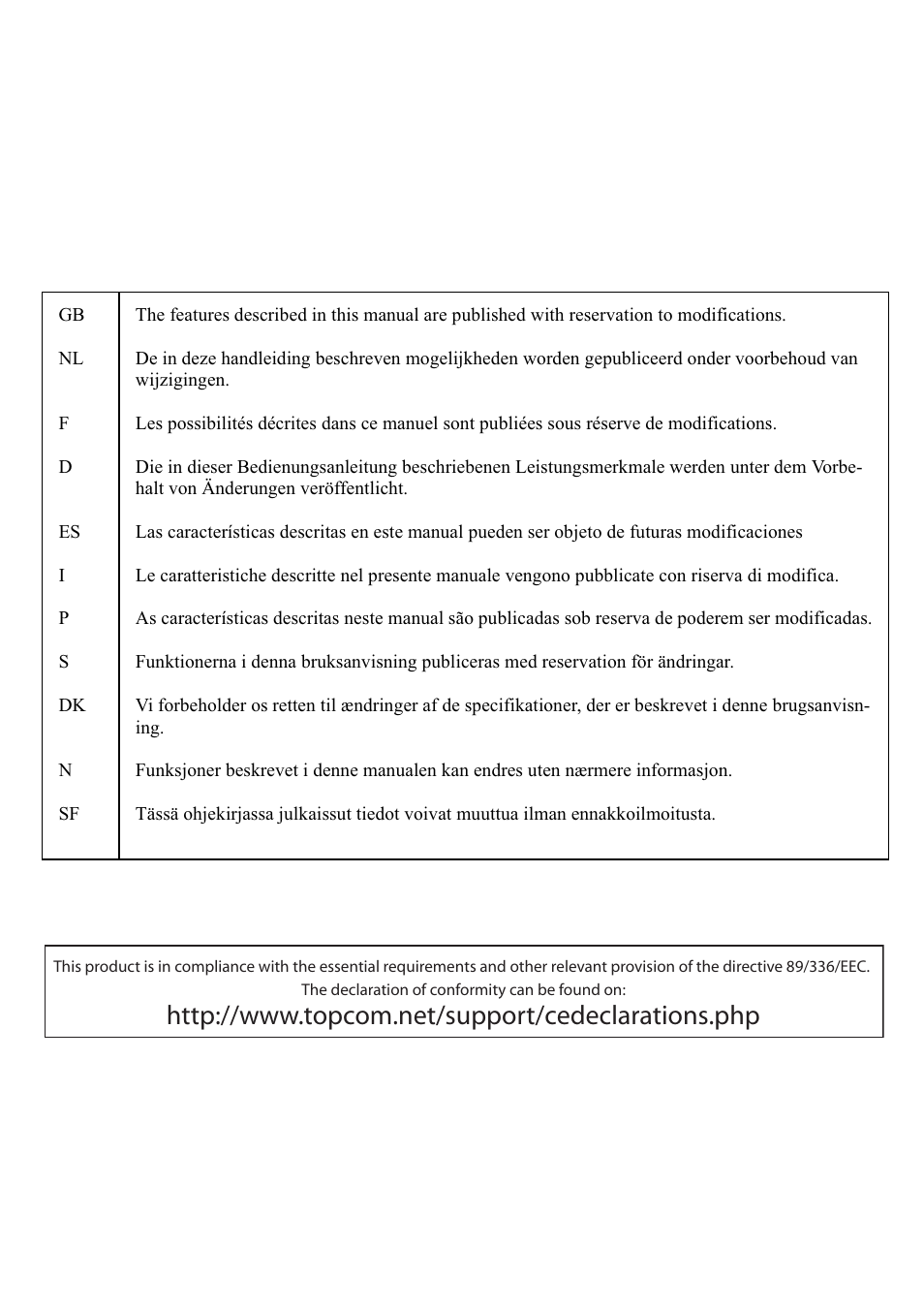 Topcom III User Manual | Page 2 / 52