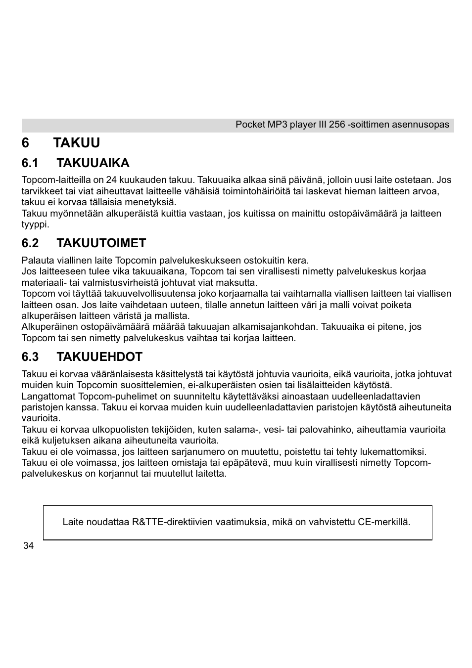 6takuu | Topcom III User Manual | Page 34 / 52