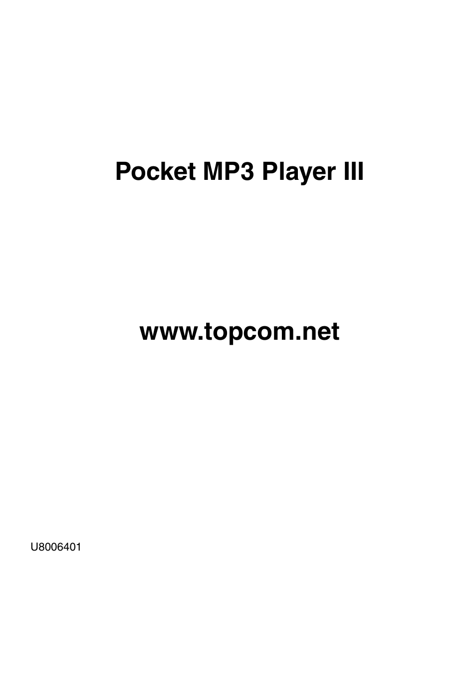 Topcom III User Manual | Page 52 / 52