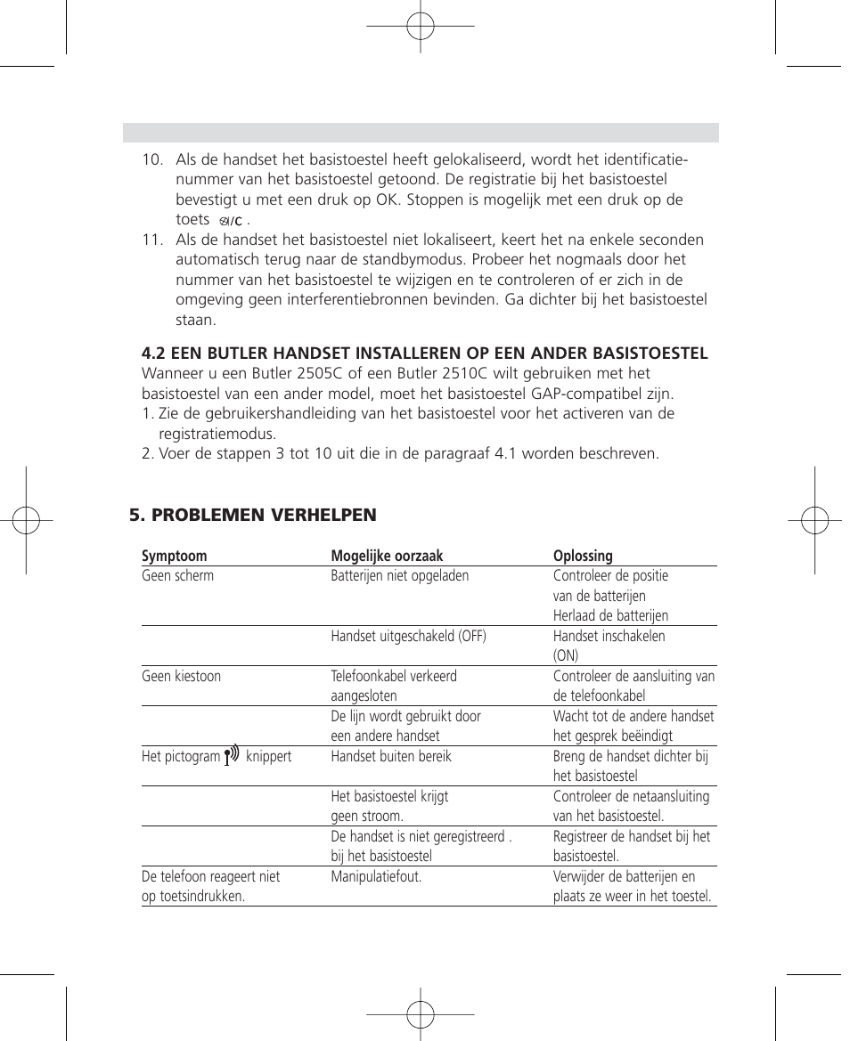Topcom Butler 2510C User Manual | Page 10 / 90