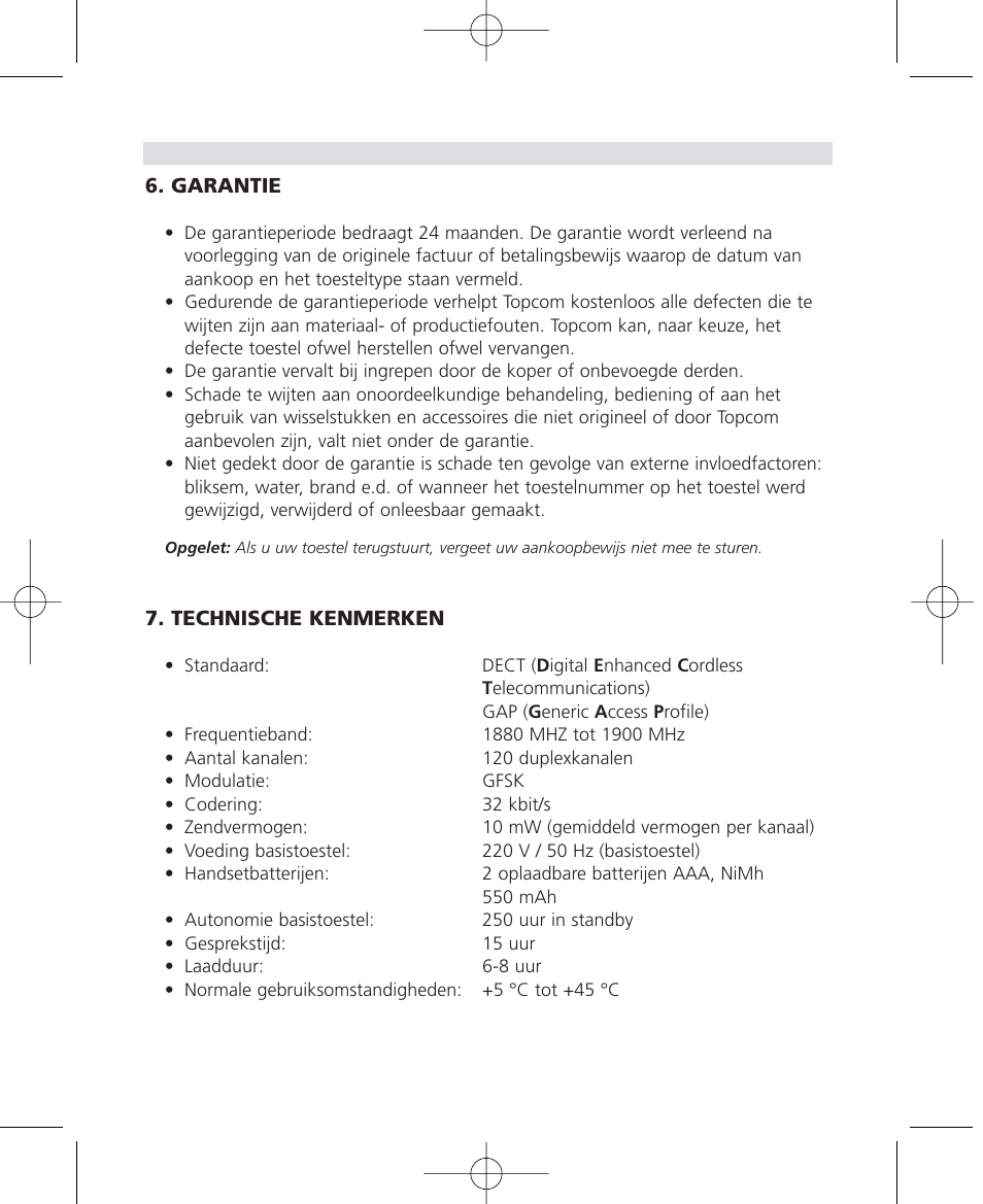 Topcom Butler 2510C User Manual | Page 11 / 90