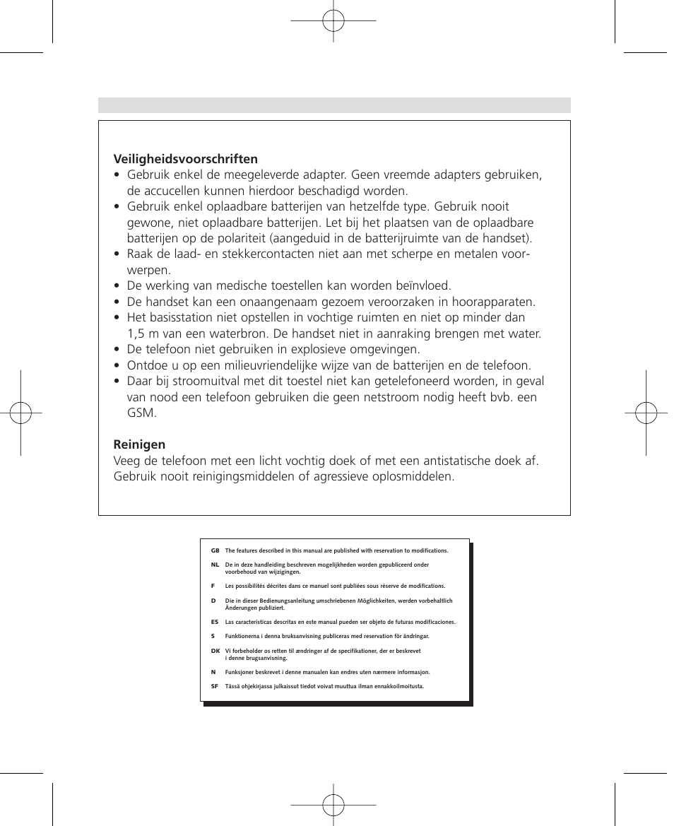 Nederlands | Topcom Butler 2510C User Manual | Page 3 / 90