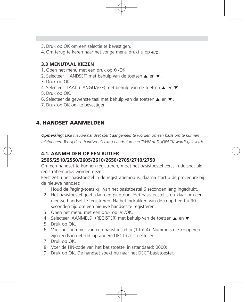 Topcom Butler 2510C User Manual | Page 9 / 90