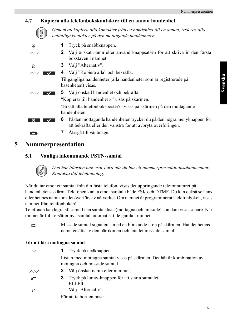 5nummerpresentation | Topcom Butler 5750 User Manual | Page 47 / 144