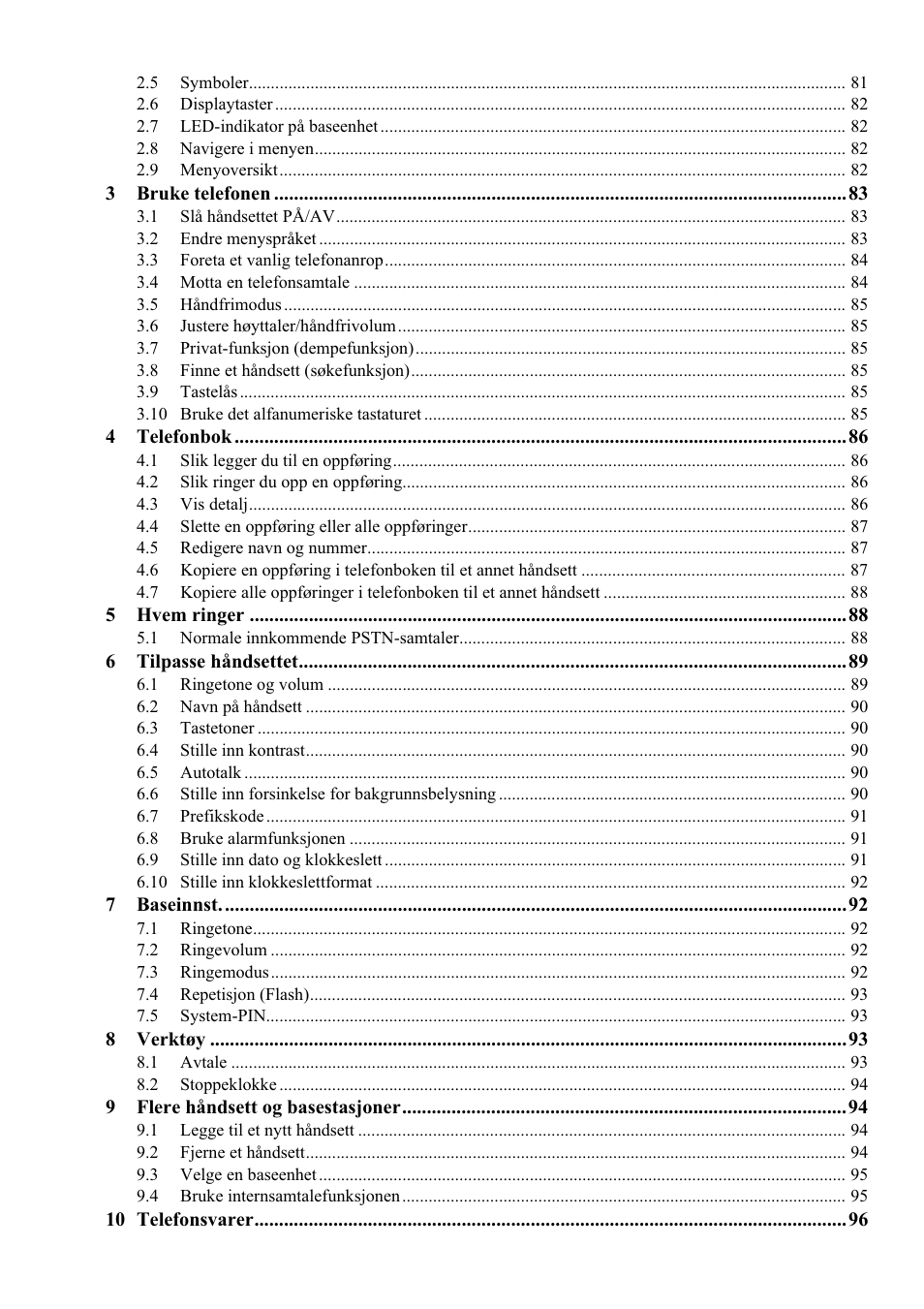Topcom Butler 5750 User Manual | Page 8 / 144