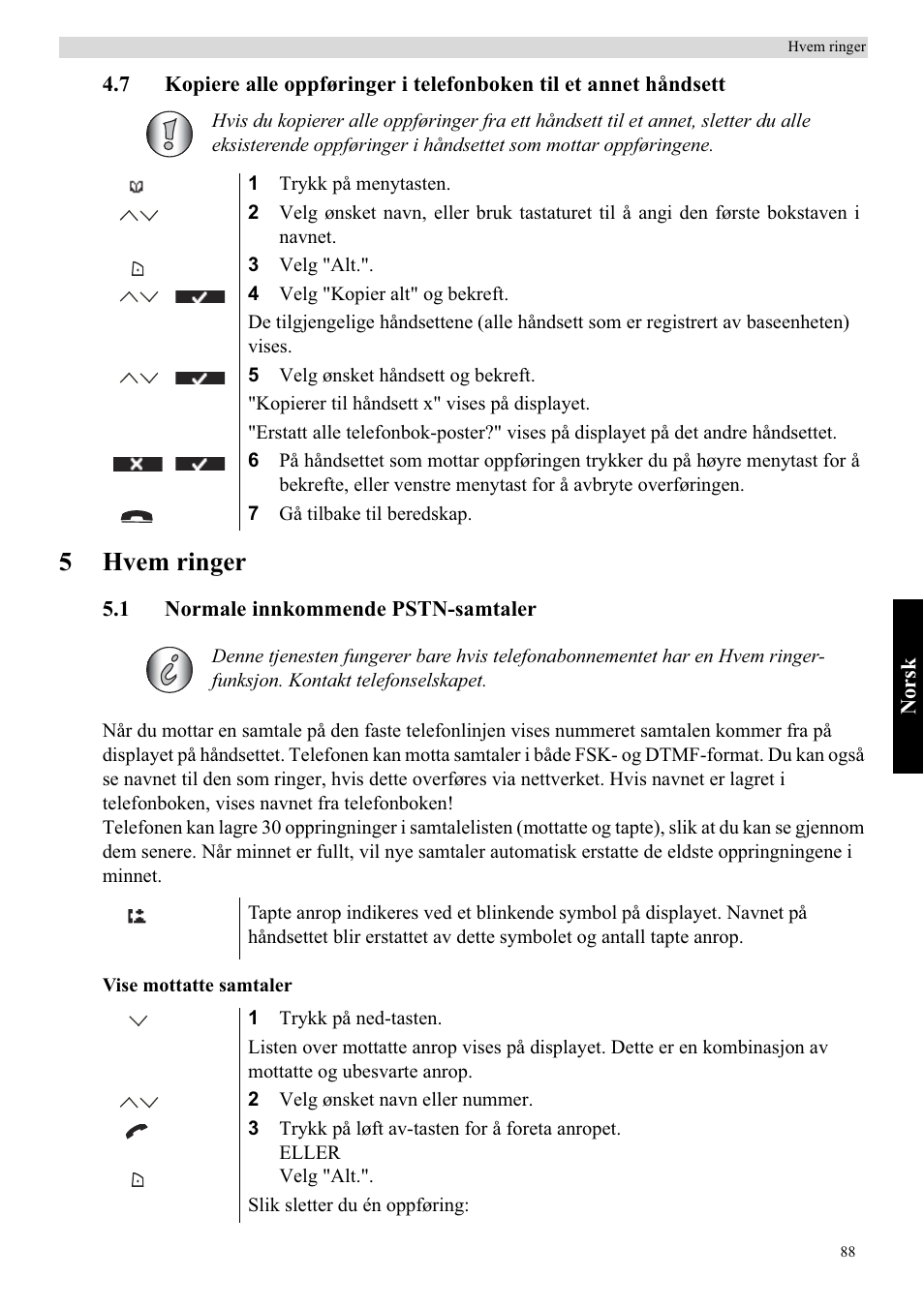 5hvem ringer | Topcom Butler 5750 User Manual | Page 99 / 144