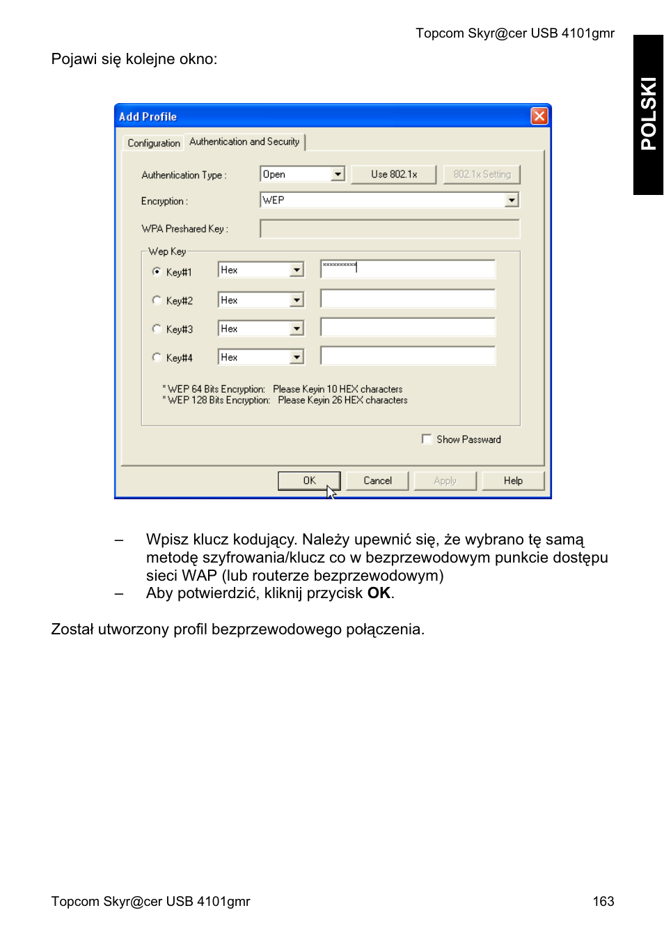 Polski | Topcom Skyr@cer 4101GMR User Manual | Page 163 / 212
