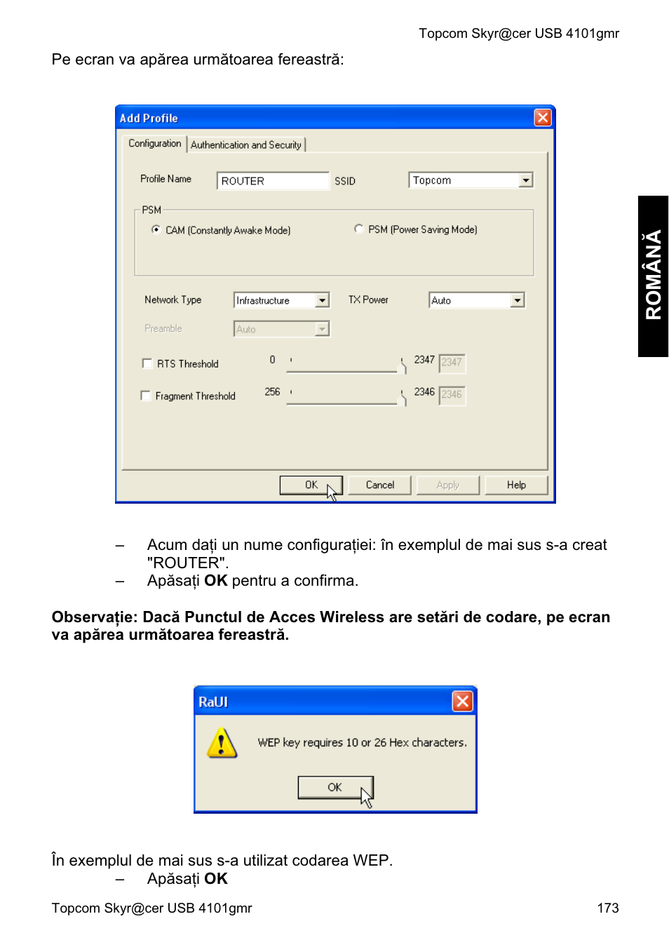 Ro mân ă | Topcom Skyr@cer 4101GMR User Manual | Page 173 / 212