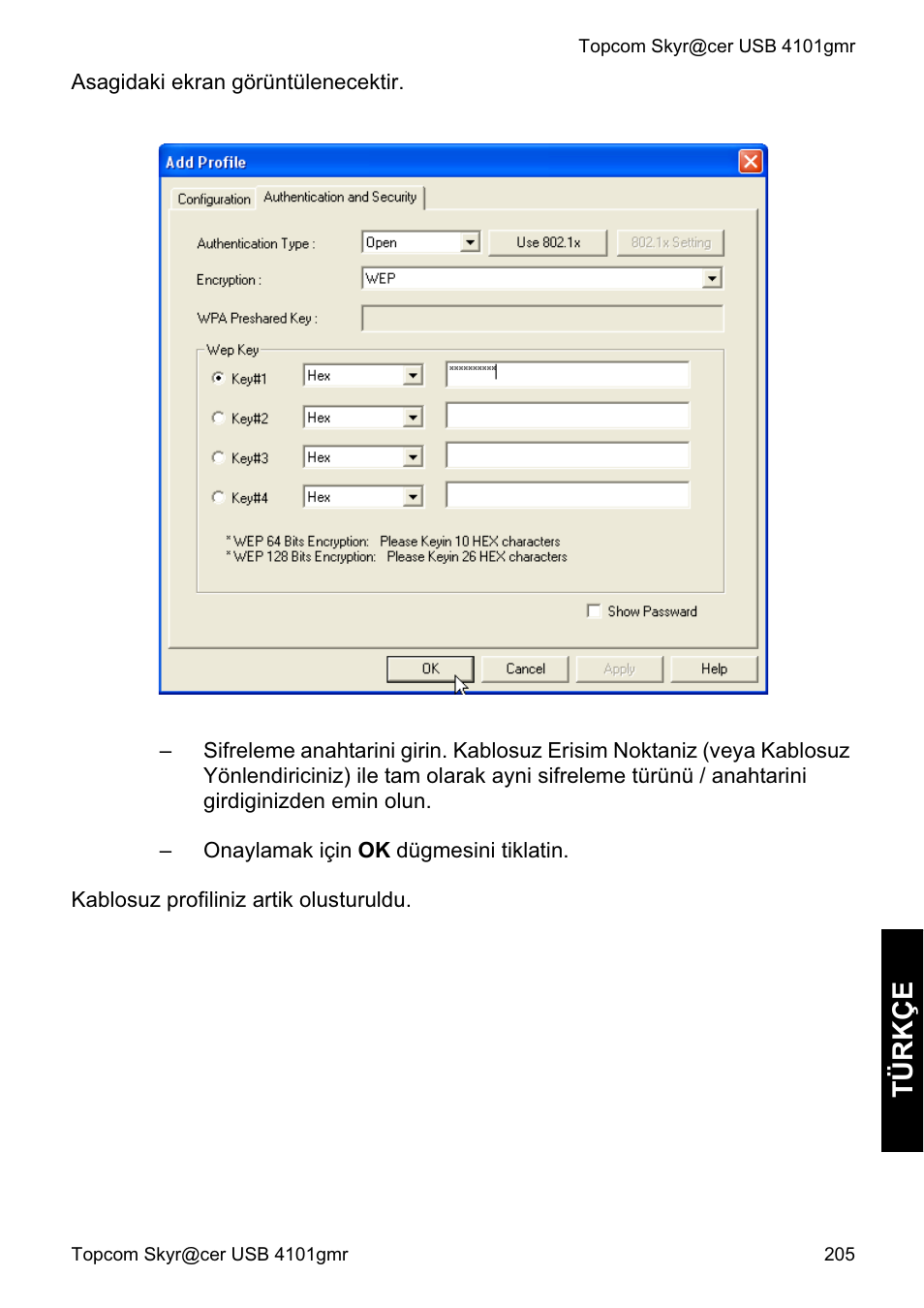 Türkç e | Topcom Skyr@cer 4101GMR User Manual | Page 205 / 212