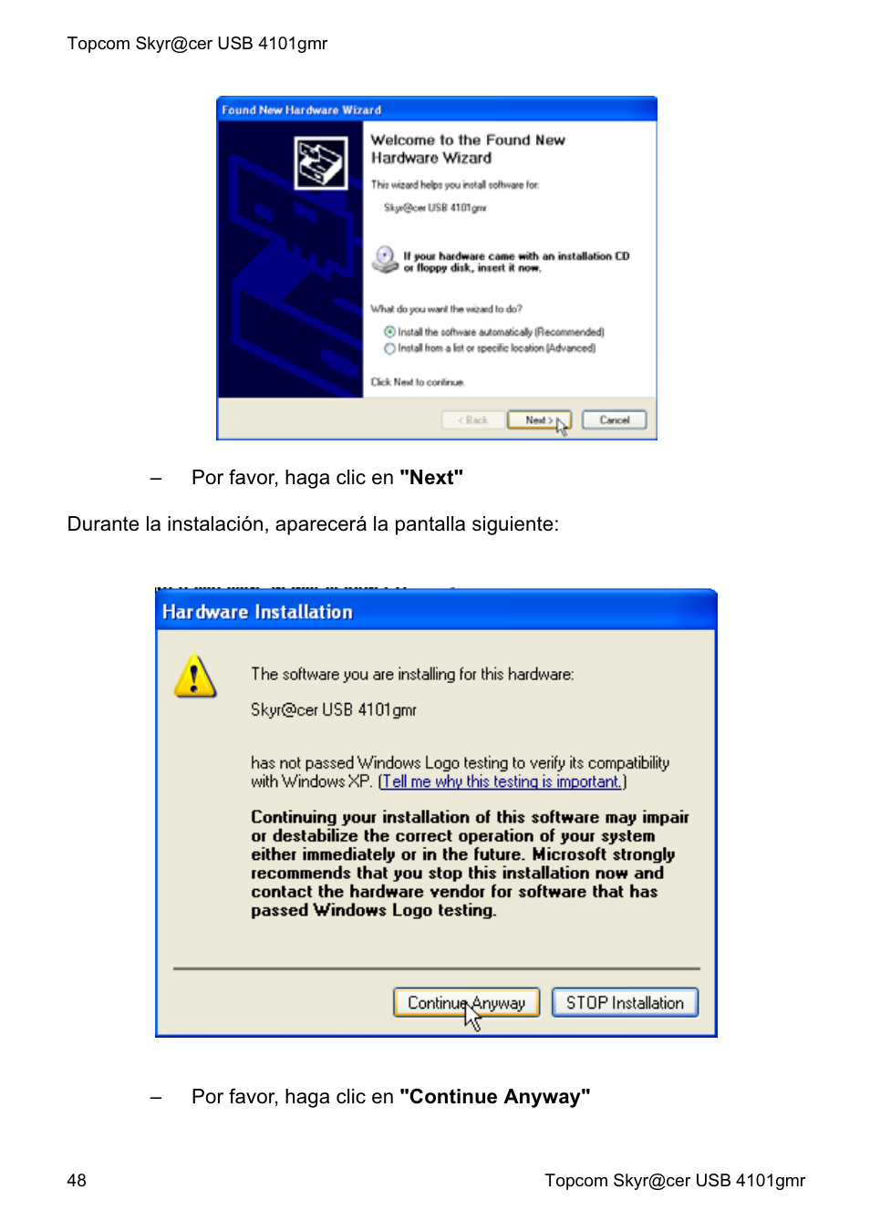 Topcom Skyr@cer 4101GMR User Manual | Page 48 / 212