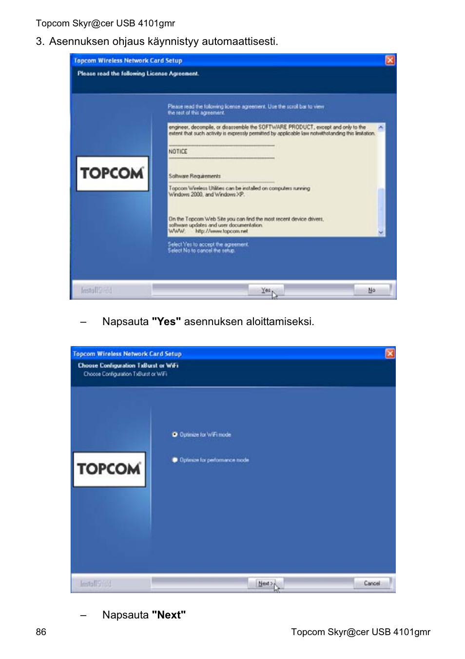 Topcom Skyr@cer 4101GMR User Manual | Page 86 / 212
