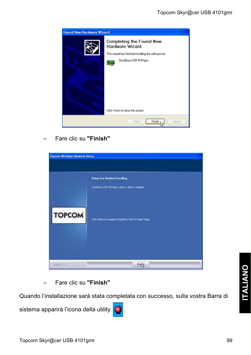 Italia no | Topcom Skyr@cer 4101GMR User Manual | Page 99 / 212