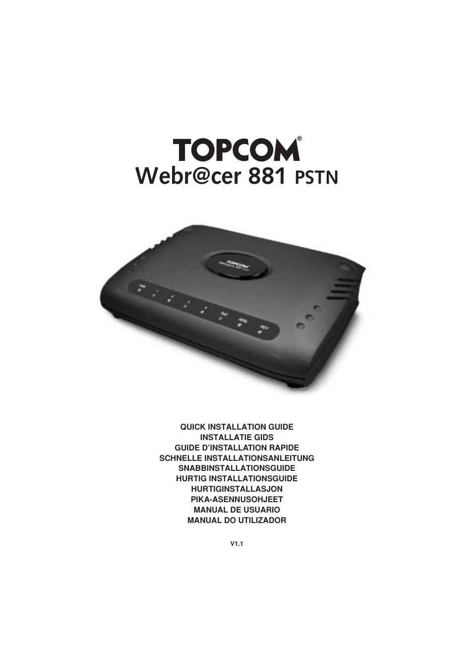 Topcom Webracer 881 PSTN User Manual | 96 pages