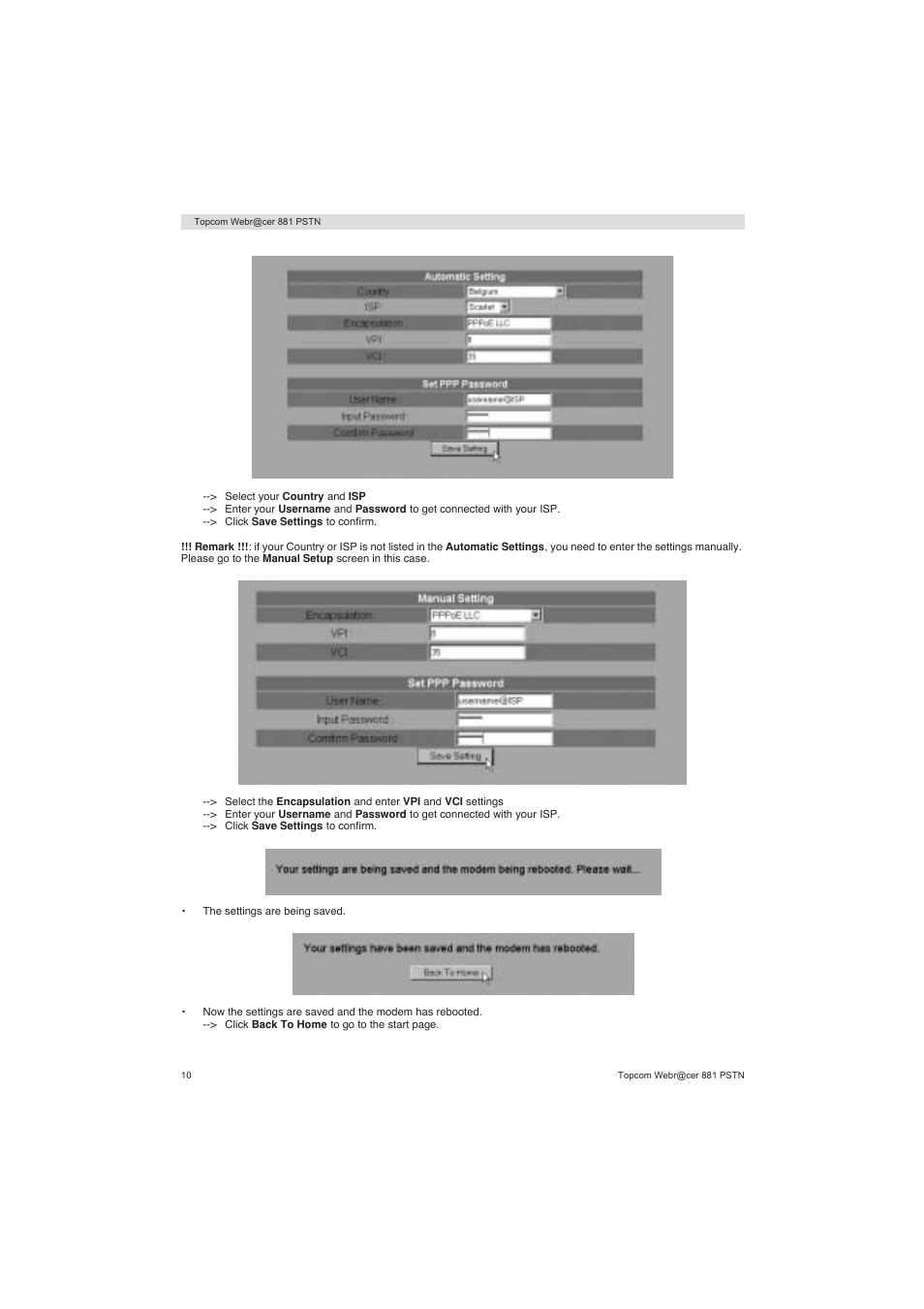 Topcom Webracer 881 PSTN User Manual | Page 10 / 96