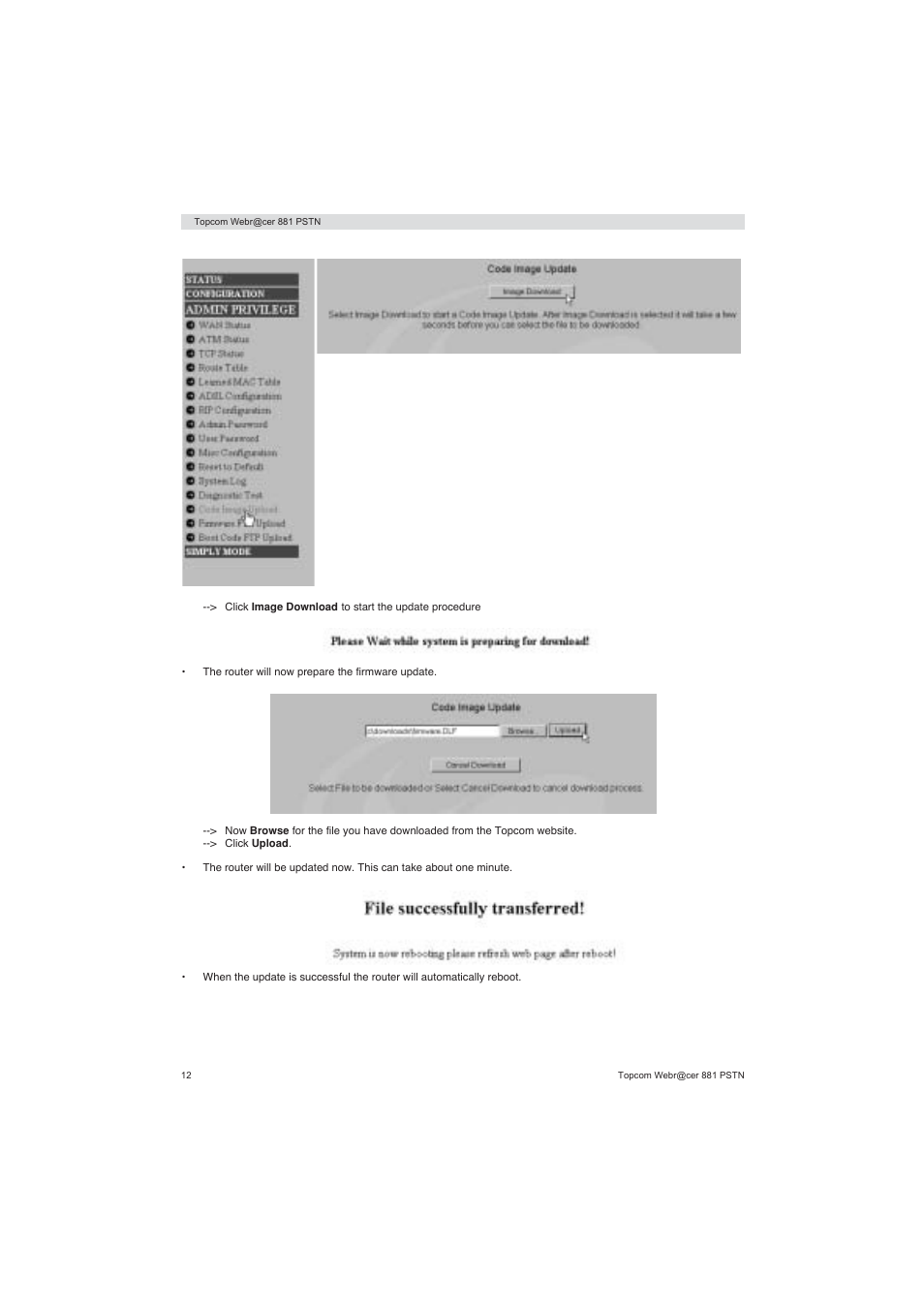 Topcom Webracer 881 PSTN User Manual | Page 12 / 96