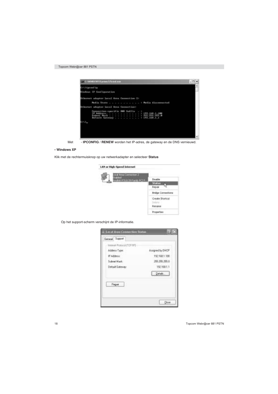 Topcom Webracer 881 PSTN User Manual | Page 18 / 96