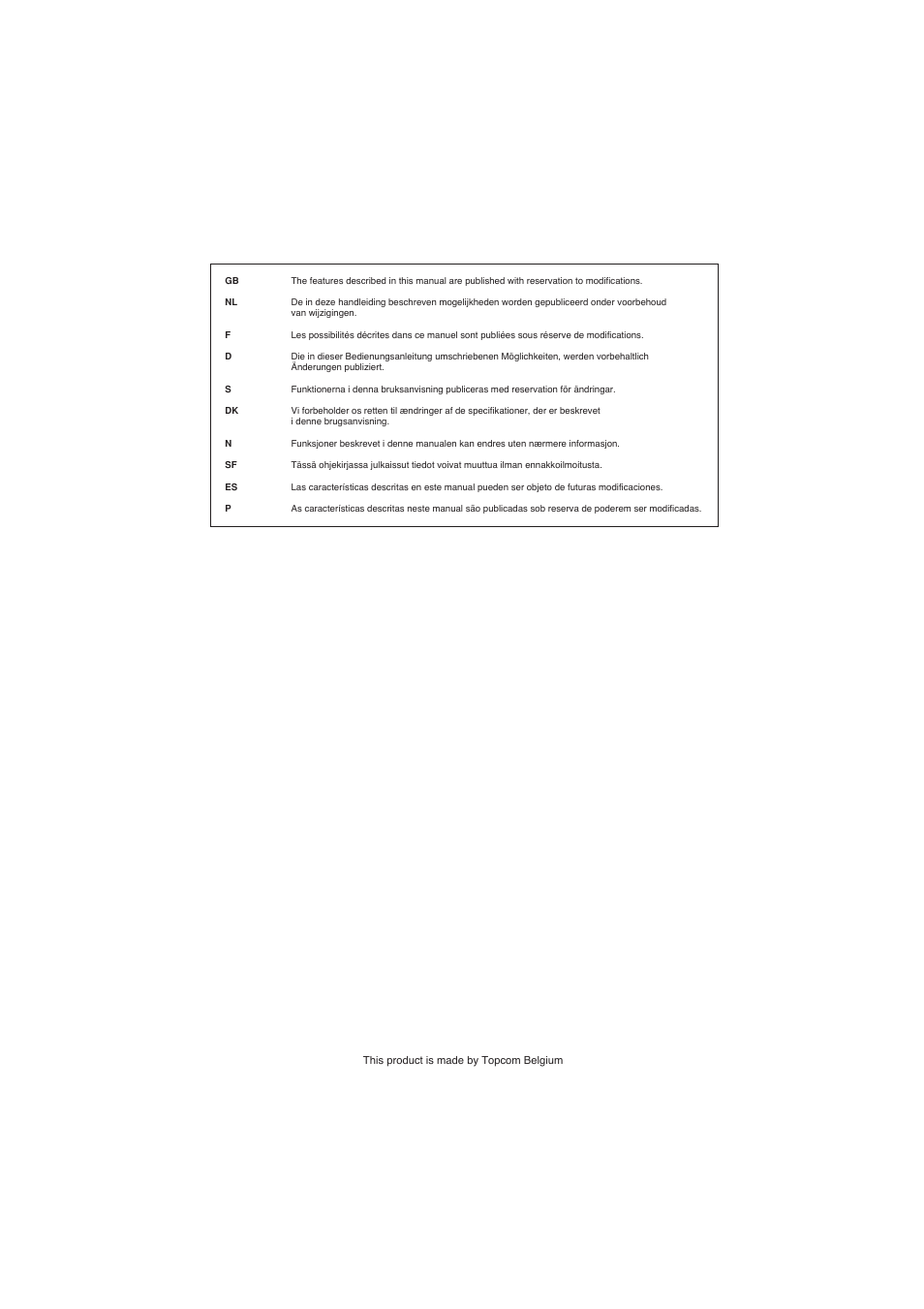 Topcom Webracer 881 PSTN User Manual | Page 2 / 96