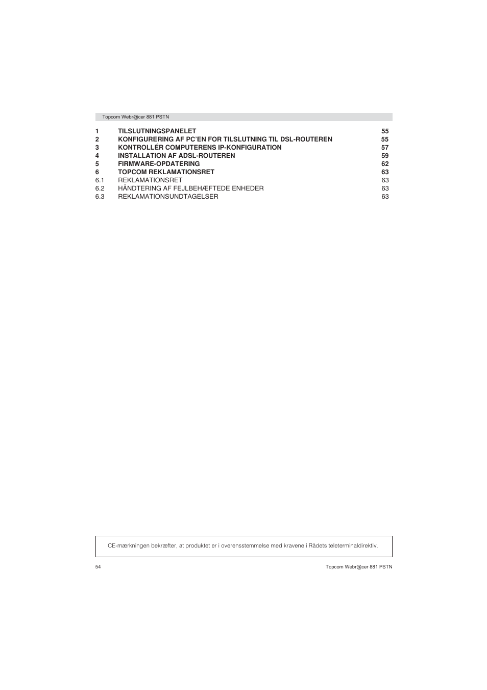 Topcom Webracer 881 PSTN User Manual | Page 54 / 96