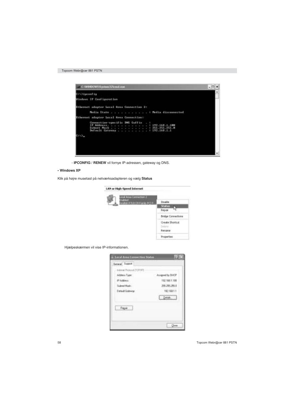 Topcom Webracer 881 PSTN User Manual | Page 58 / 96