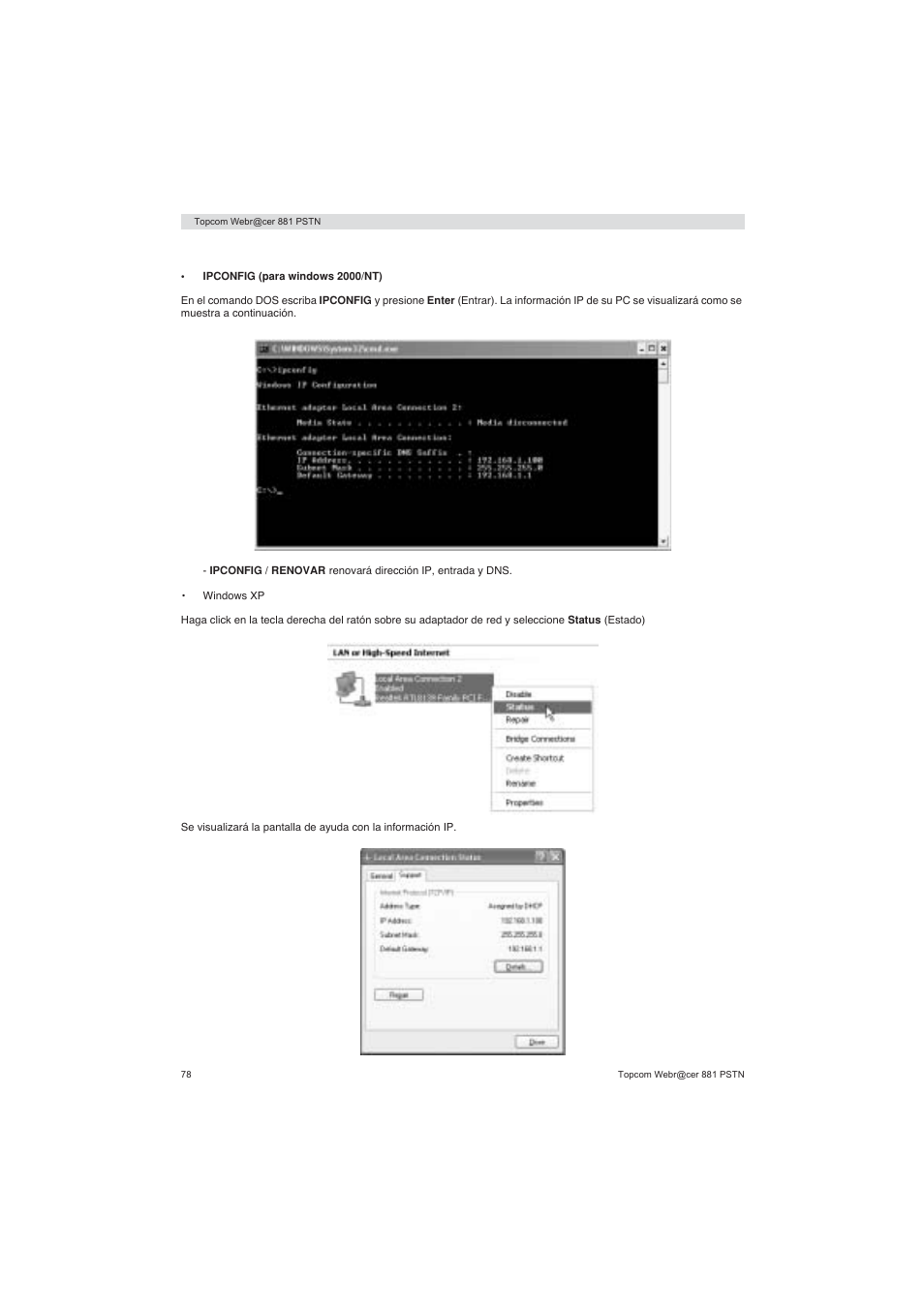 Topcom Webracer 881 PSTN User Manual | Page 78 / 96