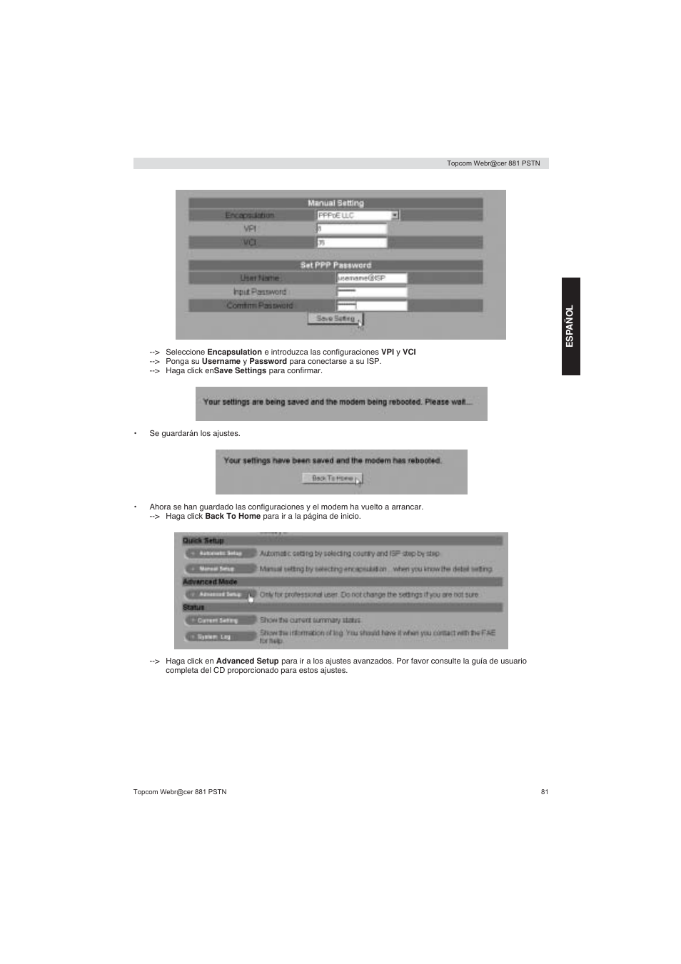 Topcom Webracer 881 PSTN User Manual | Page 81 / 96