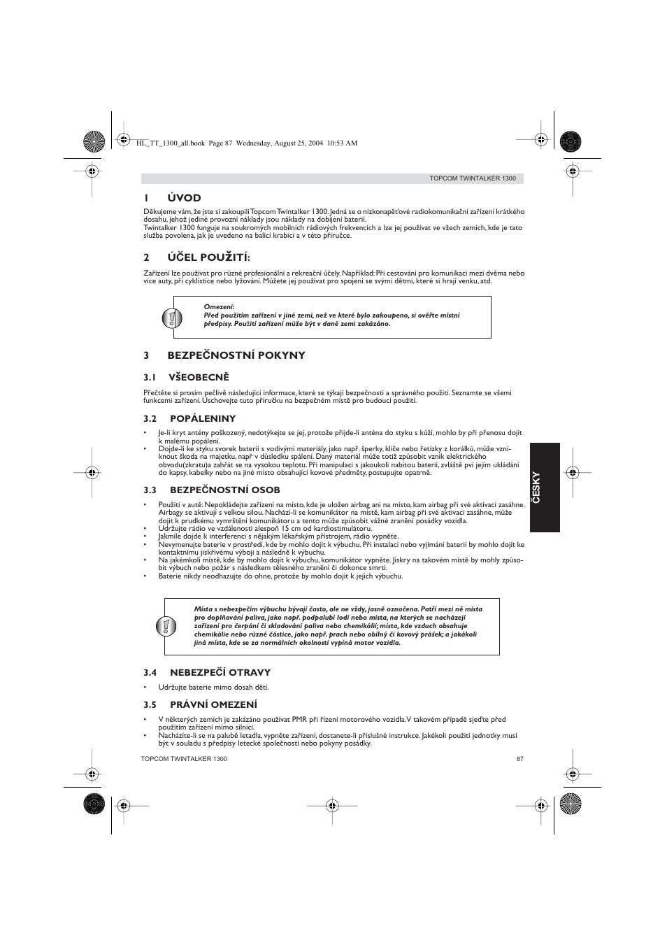 Topcom Twintalker 1300 User Manual | Page 87 / 116