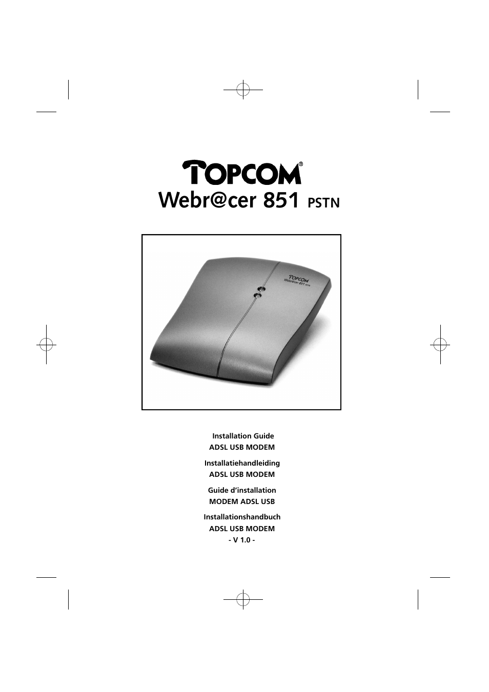 Topcom Webr@cer 851 PSTN User Manual | 52 pages