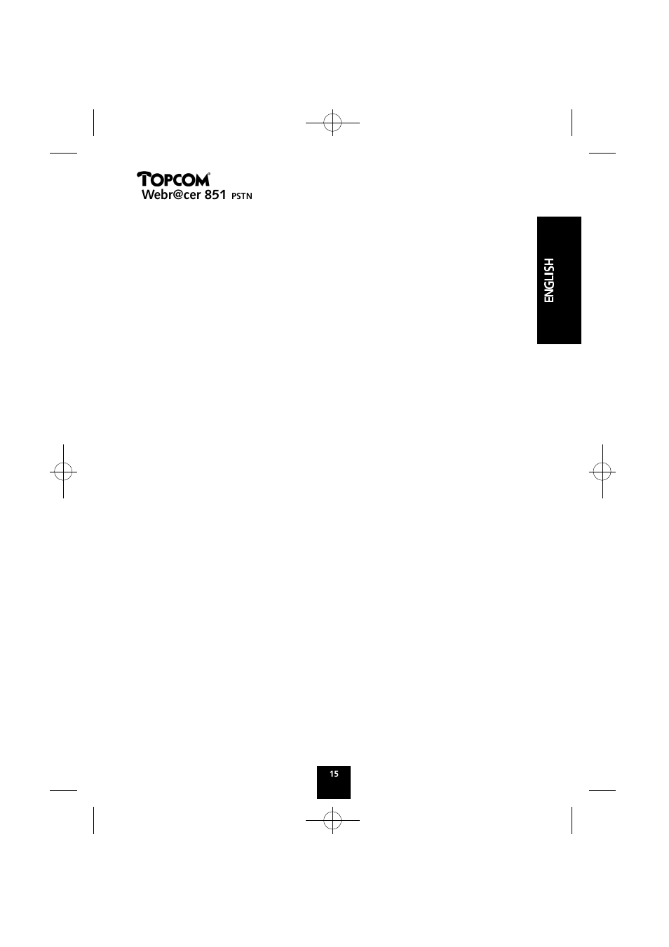 Webr@cer 851 | Topcom Webr@cer 851 PSTN User Manual | Page 15 / 52