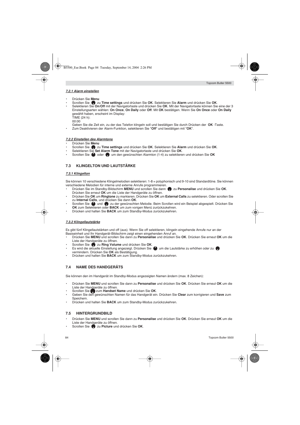 Topcom BUTLER 5500 User Manual | Page 84 / 100