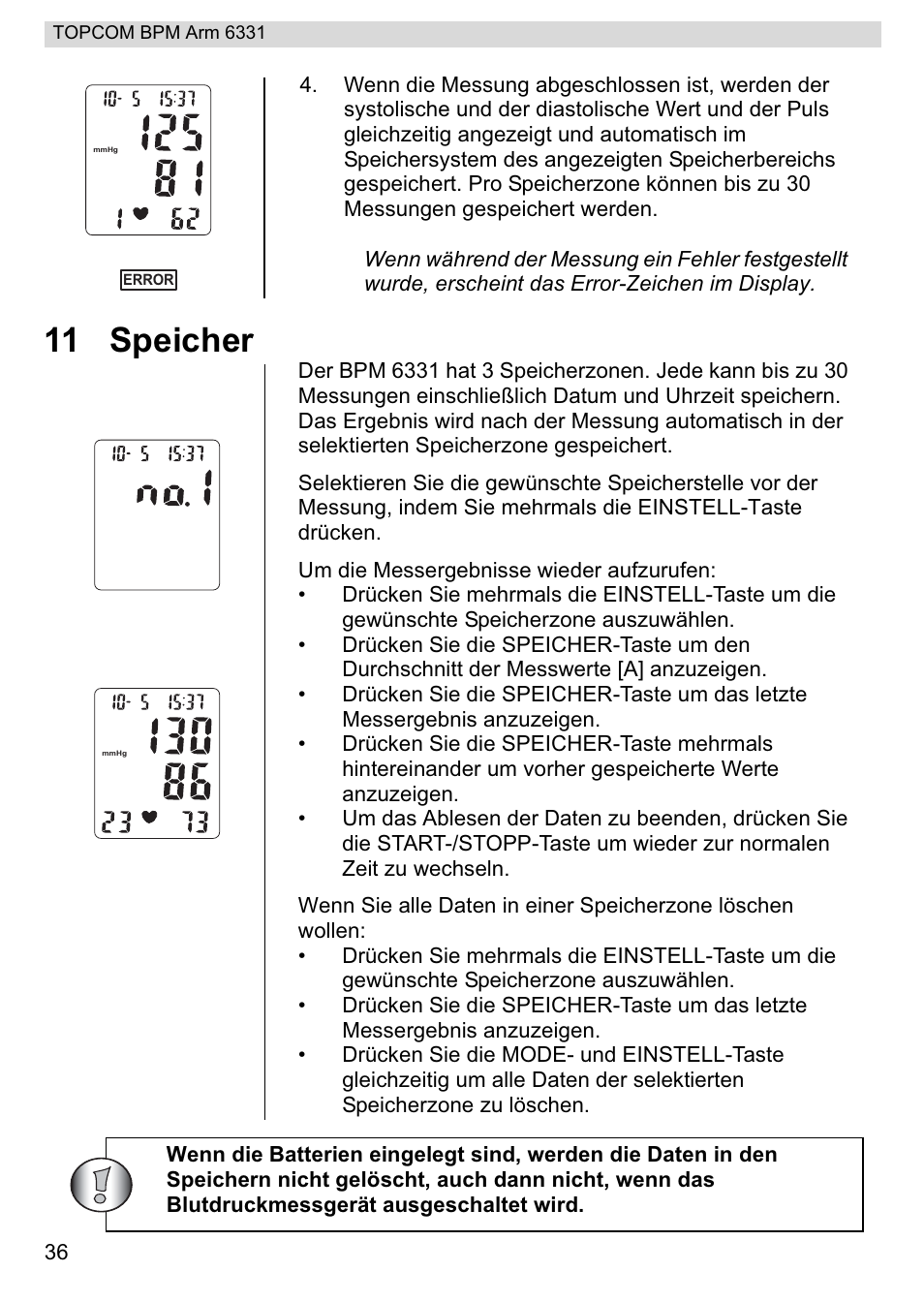 11 speicher | Topcom 6331 User Manual | Page 36 / 76