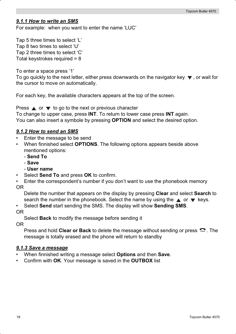 Topcom BUTLER 4570 User Manual | Page 18 / 28